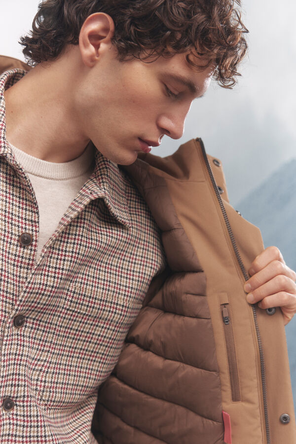 Springfield Parka acolchoada térmica castanho