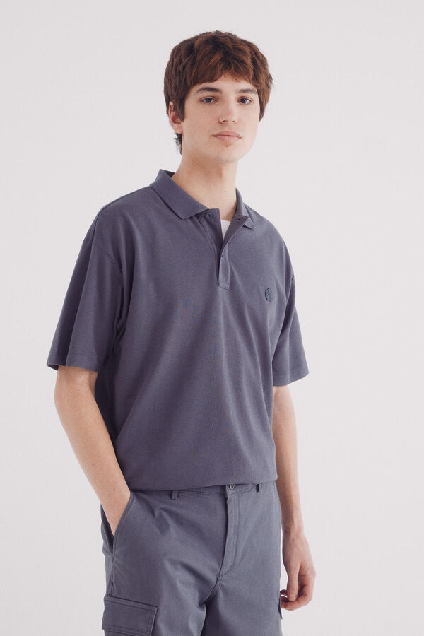 Springfield Polo piqué boxy fit azul