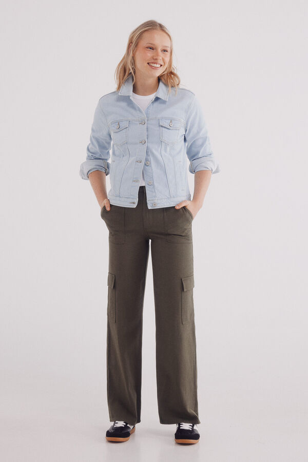 Springfield Cotton denim jacket blue