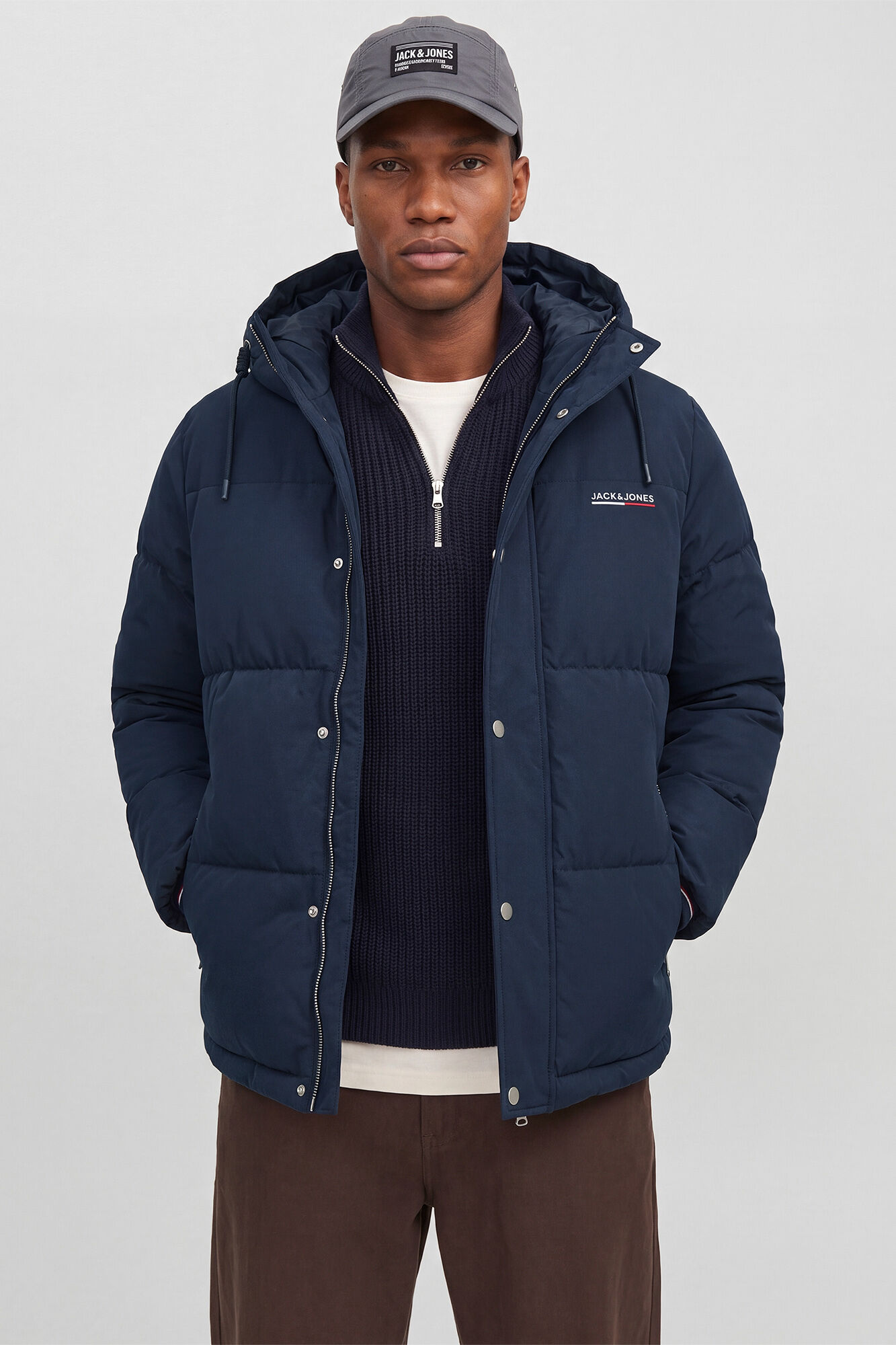Jack & Jones Blus&atilde;o puffer com capuz