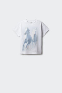 Springfield Kids T-shirt manga curta com estampado de cavalo para menina