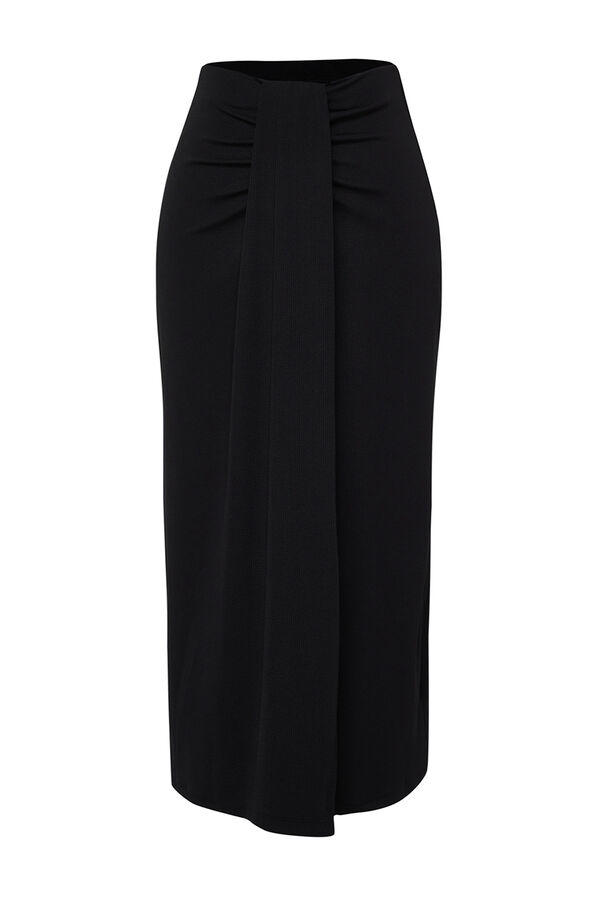 Trendyol Saia maxi com abertura preto