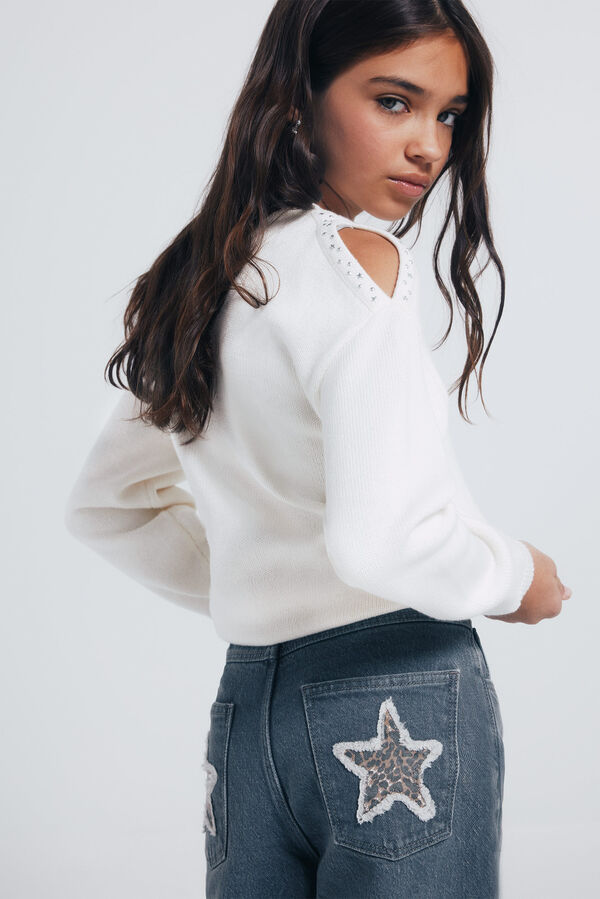 Springfield Kids Garota Estrela do Jeans cinzento