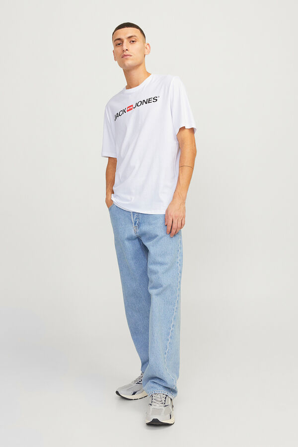 Jack & Jones Camiseta manga corta logo blanco