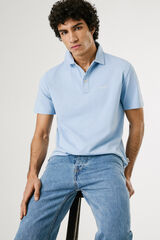 Pepe Jeans  Camisa polo de manga curta com carcela tripla e logo no peito azul