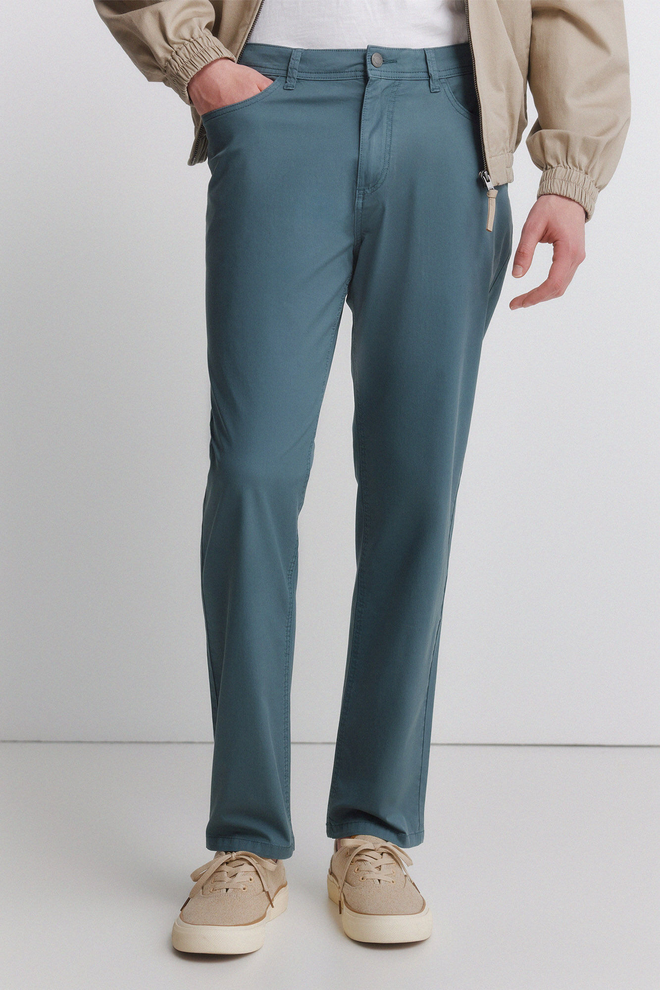 Springfield Pantal&oacute;n 5 bolsillos lavado slim fit
