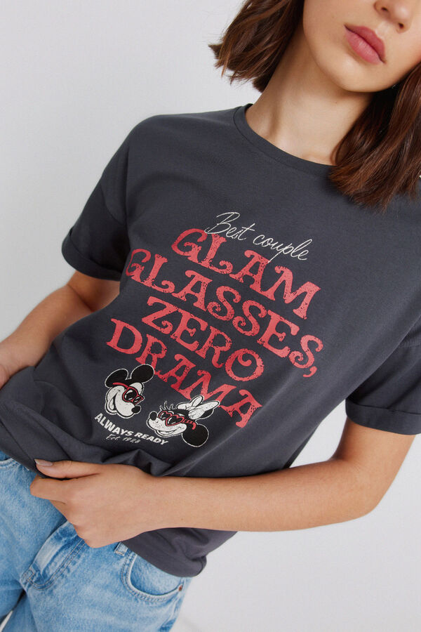 Springfield T-shirt de manga curta Disney cinzento