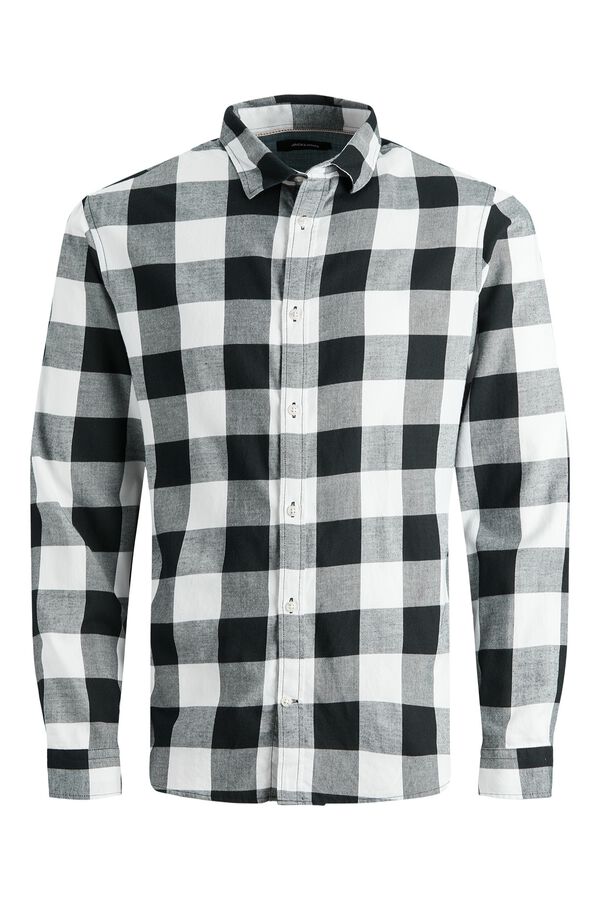 Jack & Jones Camisa slim aos quadrados branco