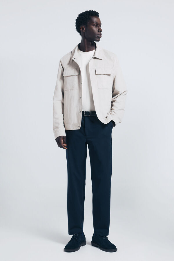 Springfield Cal&ccedil;a cal&ccedil;as chino estruturada Paul azul