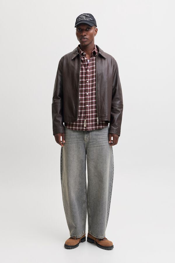 Jack & Jones Camisa de flanela rosa