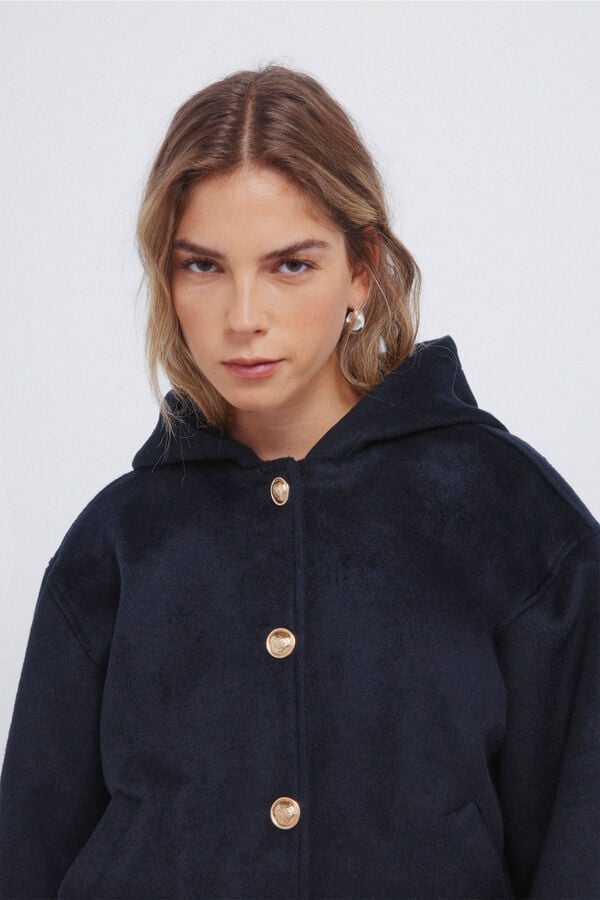 Springfield casaco de marinheiro com capuz azul