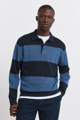 Springfield Polo de riscas color block azul