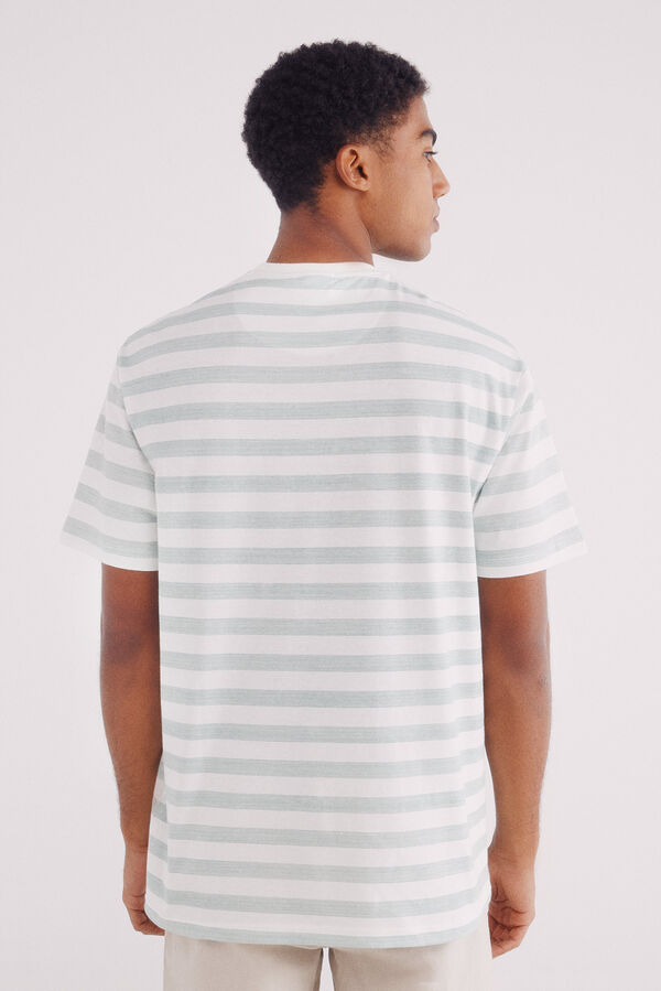 Springfield Camisola microrriscas verde