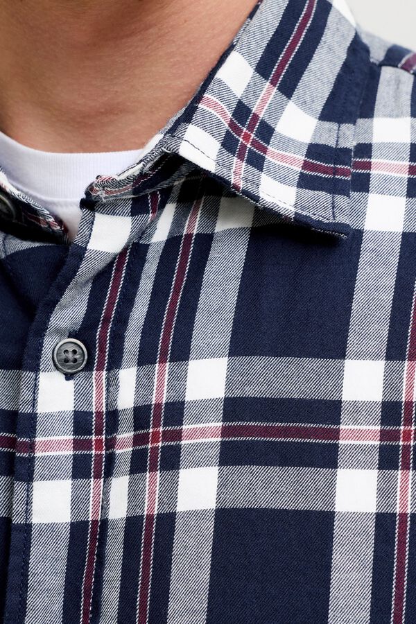 Jack & Jones Camisa regular aos quadrados azul