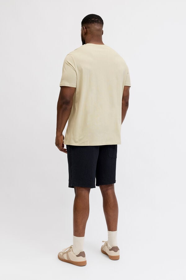 Jack & Jones PLUS T-shirt estampada com logo cinzento