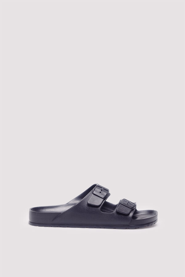 Springfield Sandália com fivela emborrachada preto