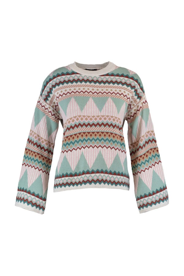 Trendyol Camisola b&aacute;sica de malha fina com gola redonda verde