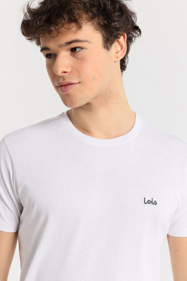 Lois T-shirt b&aacute;sica de manga curta branco