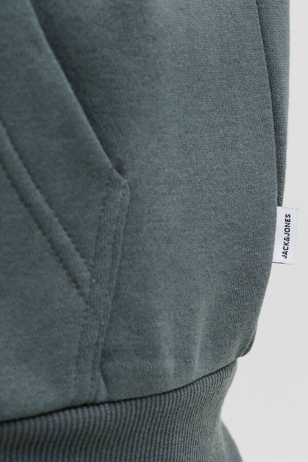 Jack & Jones Sweatshirt relaxed com capuz cinzento