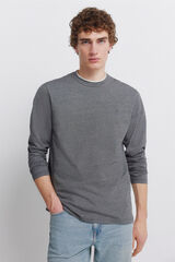 Springfield long sleeve T-shirt with double micro-stripe black