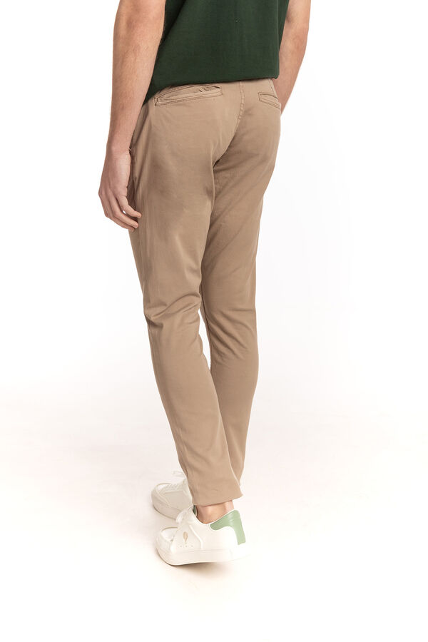 Celopman Calça Chino Skinny  vison