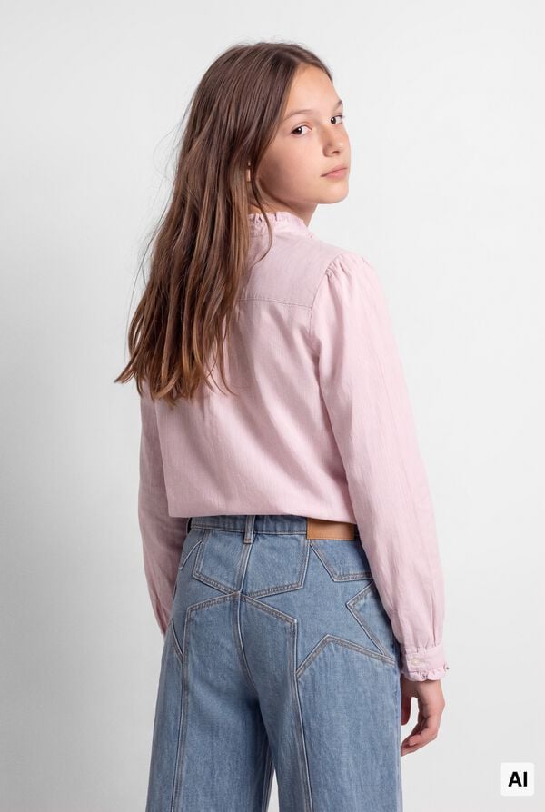 Springfield Kids Blusa oxford menina rosa