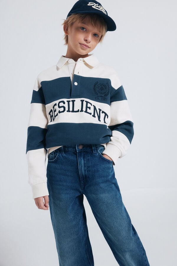 Springfield Kids Jeans reto para meninos azul