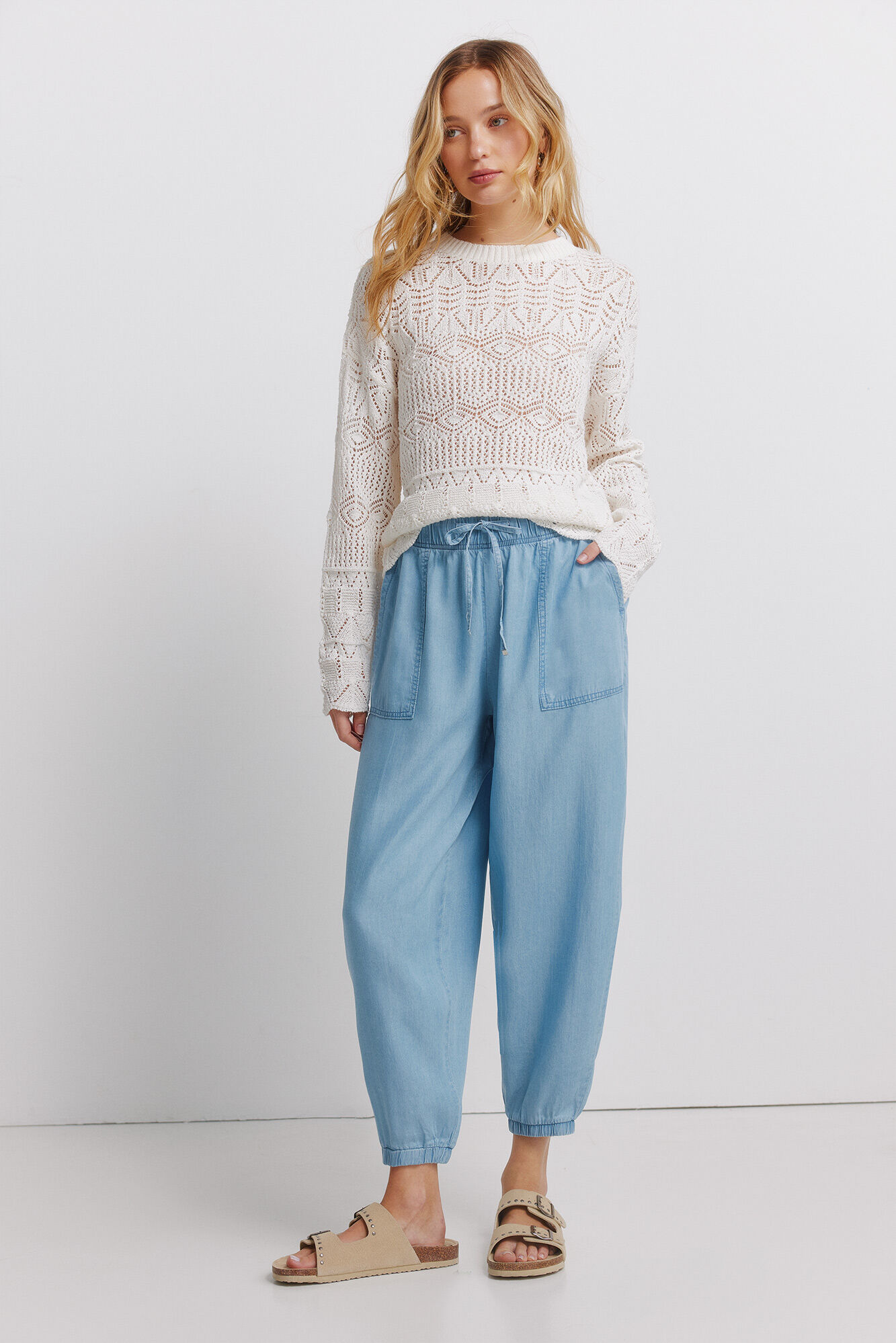 Springfield Pantal&oacute;n Tencel vaquero con goma