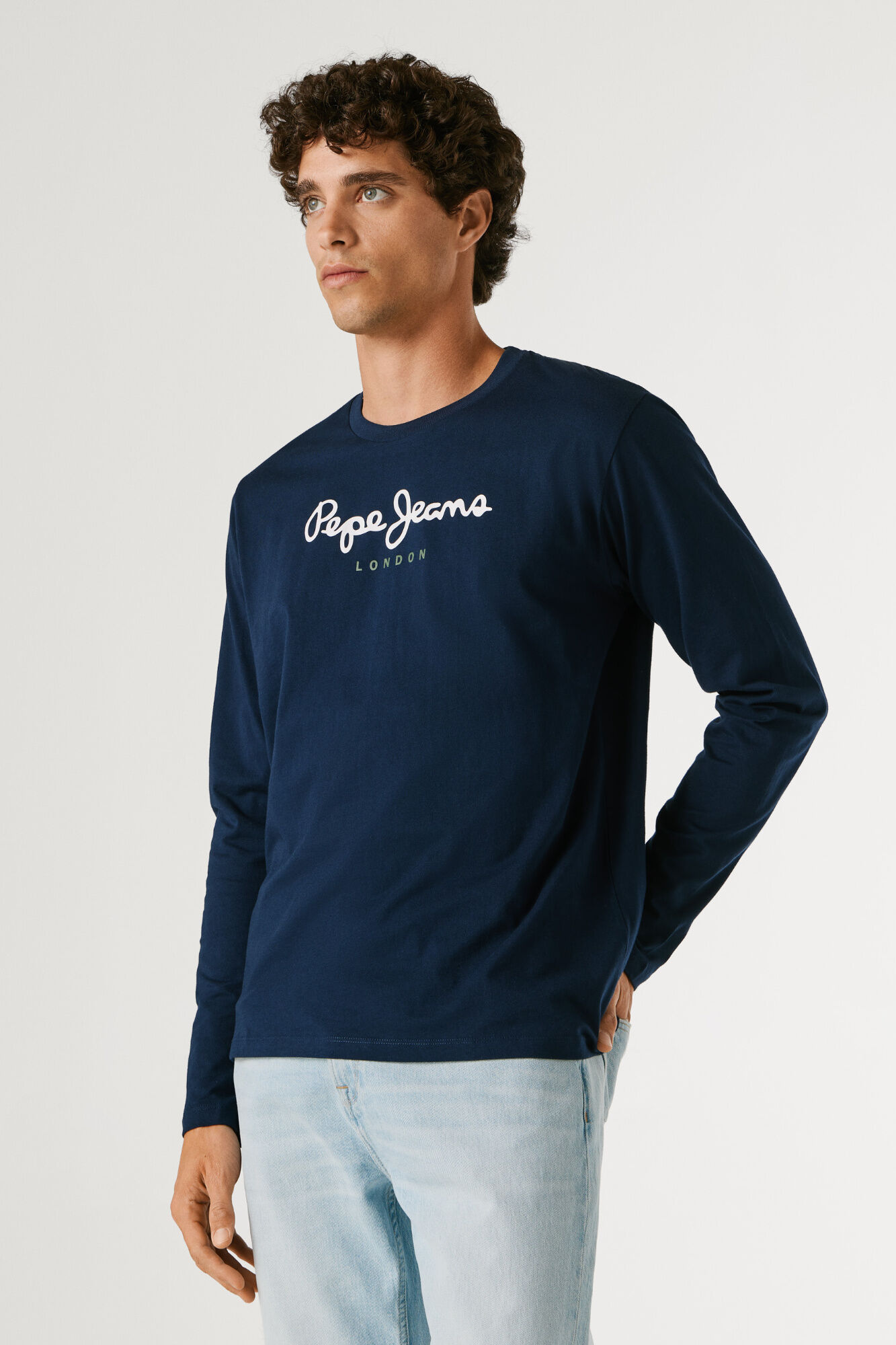 Pepe Jeans T-shirt de manga comprida com logo