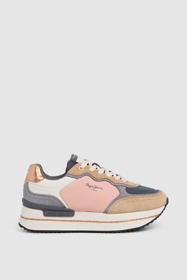 Pepe Jeans Tênis de camurça e glitter vison