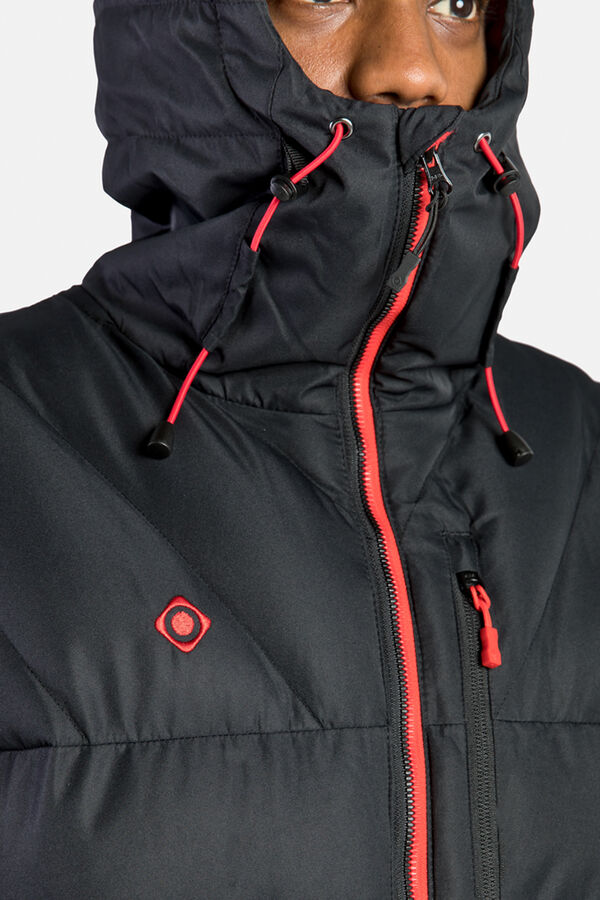 Izas Chaqueta rellena de fibra repelente al agua negro