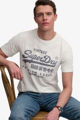 Superdry T-shirt de manga curta com logo branco