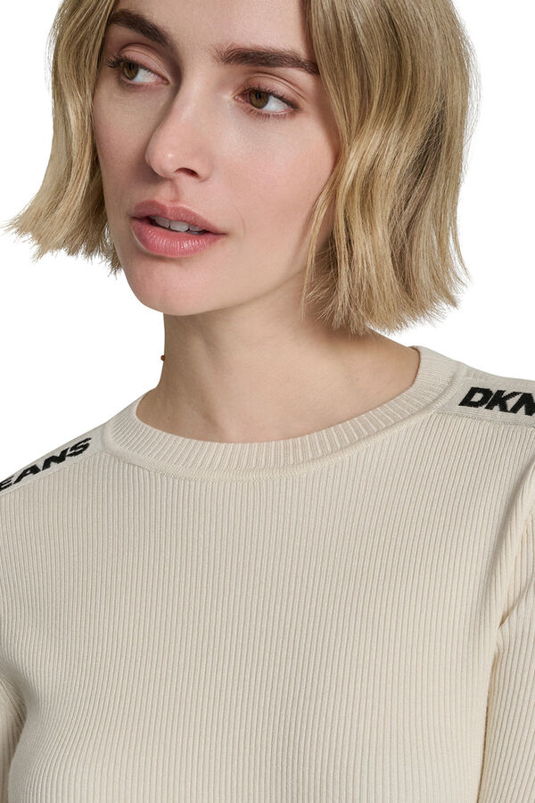 DKNY Camisola com detalhe de logo bege