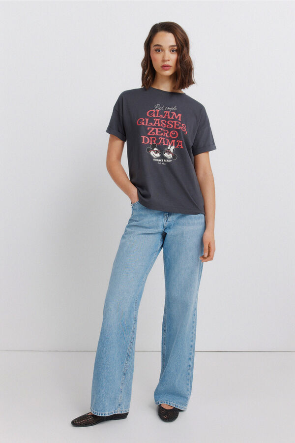 Springfield T-shirt de manga curta Disney cinzento