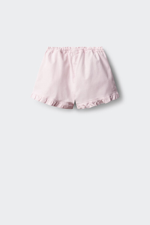 Springfield Kids Calções às riscas oxford de menina rosa