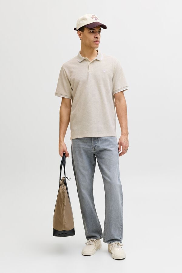 Jack & Jones Polo regular fit em malha branco