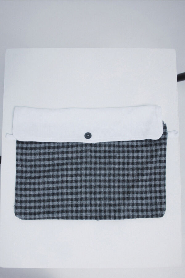 Springfield Pijama comprido com cal&ccedil;a fannel xadrez cal&ccedil;a bege