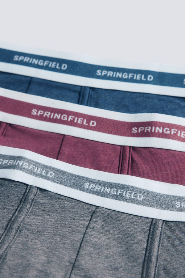 Springfield Pack 3 boxers b&aacute;sicos burdeos