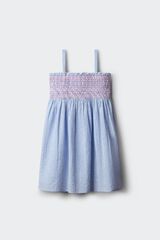 Springfield Kids Vestido de riscas oxford para menina azul