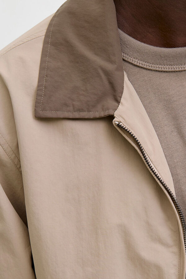 Jack & Jones Jaqueta curta com barra franzida cru