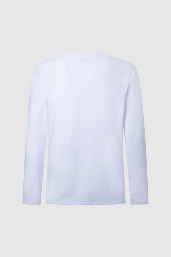 Pepe Jeans T-shirt manga comprida slim branco