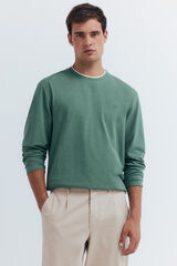 Springfield T-shirt manga manga dupla mescla verde