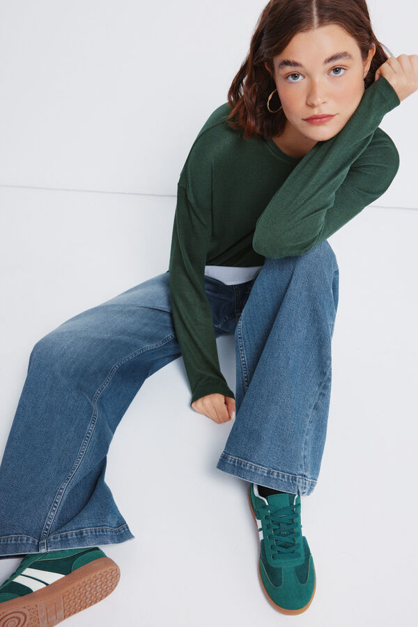 Springfield Tênis de veludo verde verde