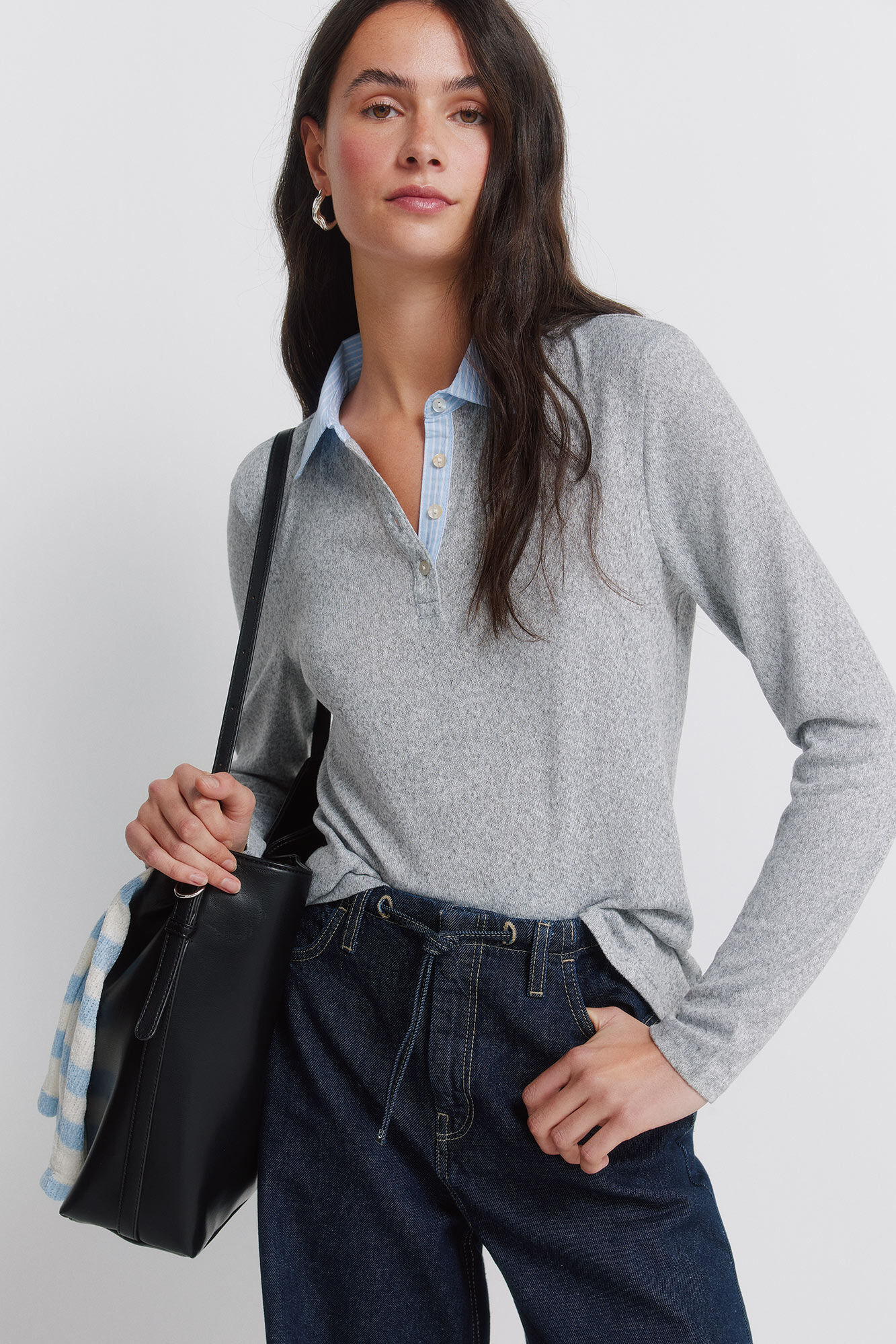 Springfield Polo punto manga larga bimateria