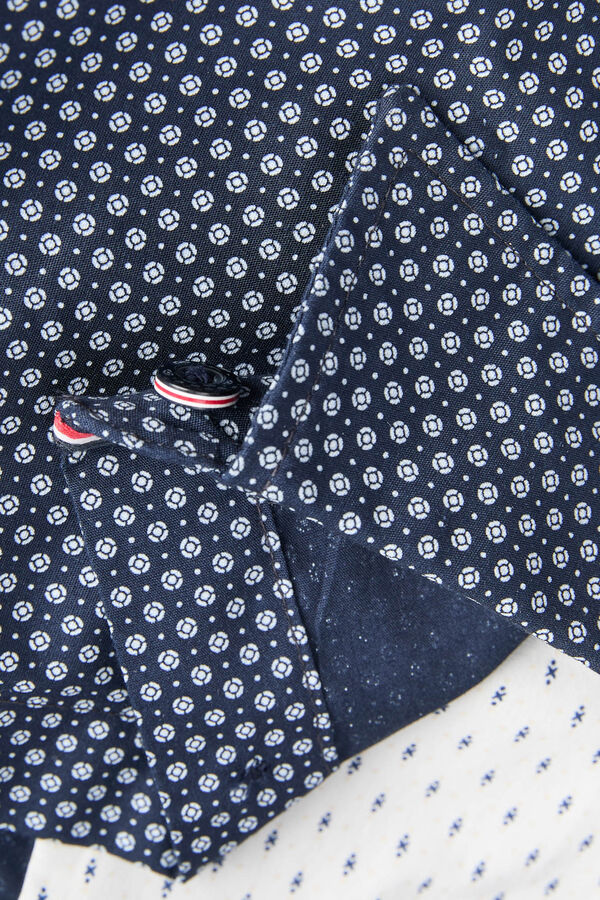Jack & Jones Camisa slim em algod&atilde;o azul