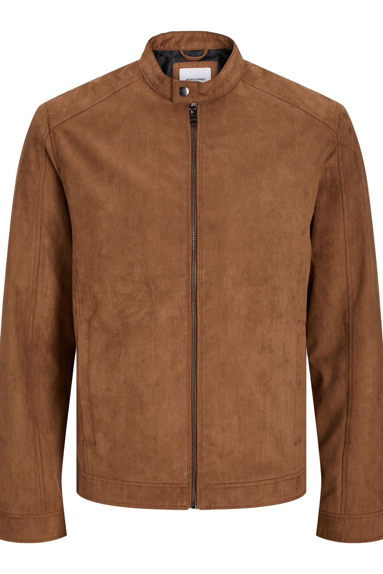 Jack & Jones Blus&atilde;o com efeito de couro