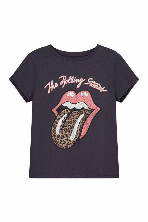 Springfield T-shirt de manga curta "Rollings stones" cinzento