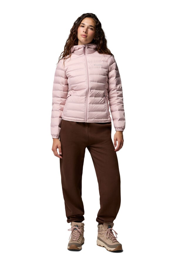 Columbia Casaco de penas com capuz rosa