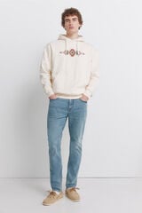 Springfield cal&ccedil;a jeans skinny de lavagem m&eacute;dia e tingimento sobreposto azul