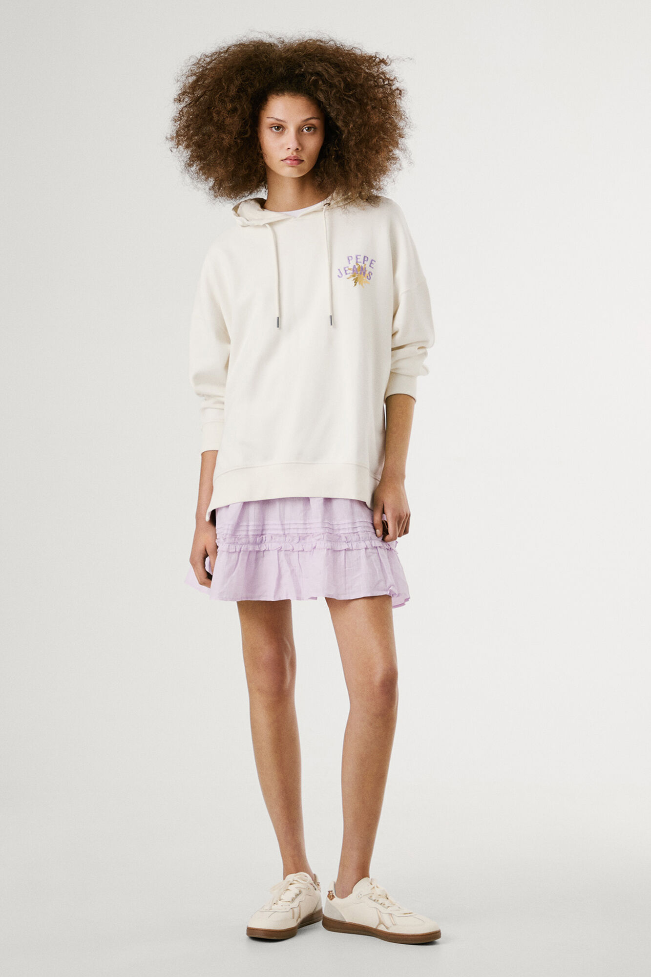 Pepe Jeans Sudadera de manga larga con capucha con logo bordado y dibujo en la parte trasera